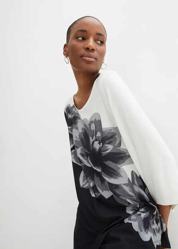 Shirt tuniek met print, bonprix