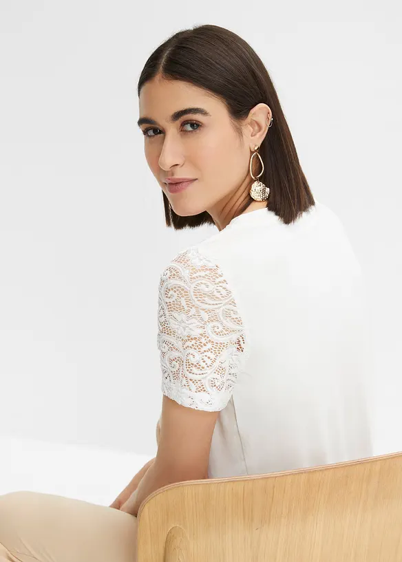 Shirt met kant, bonprix
