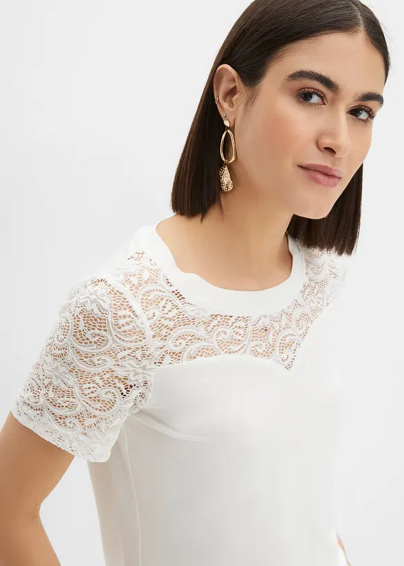 Shirt met kant, bonprix