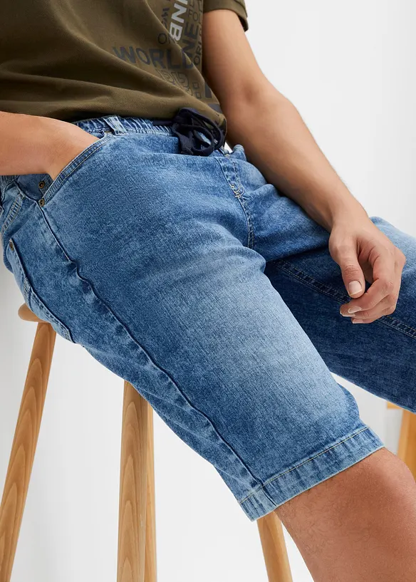 Licht stretch jeans instap bermuda , slim fit, bonprix