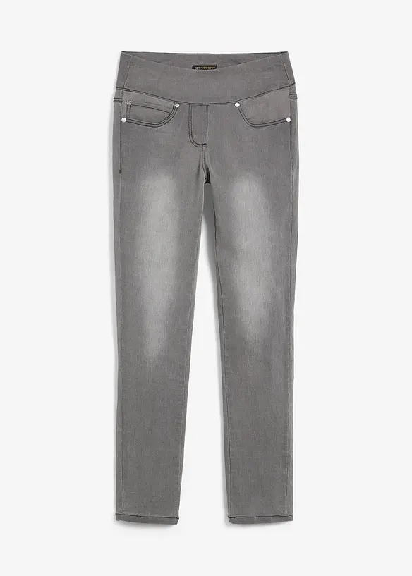 Straight jeans mid waist, super stretch met comfortband, bonprix
