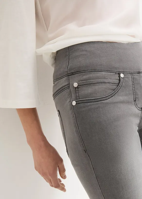 Straight jeans mid waist, super stretch met comfortband, bonprix