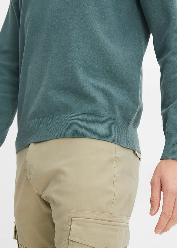 Fijn gebreide trui met V-hals, bonprix