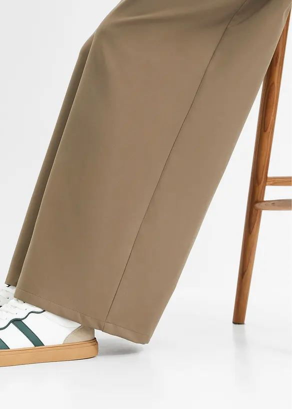 Wijde bandplooibroek met stretch, bonprix