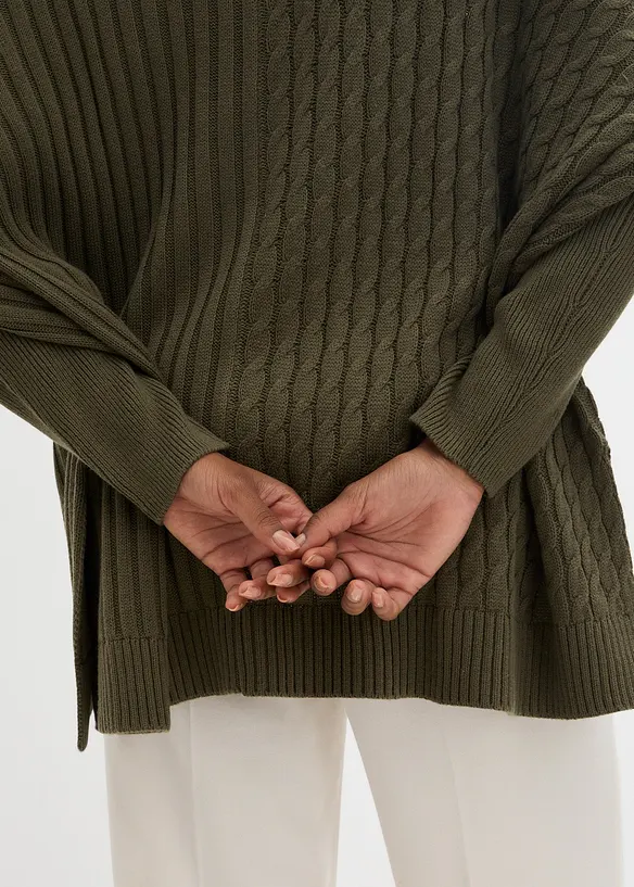 Oversized poncho trui, bonprix