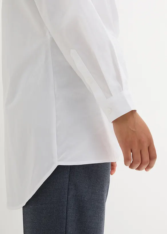 High-low blouse van popeline, lange mouw, bonprix