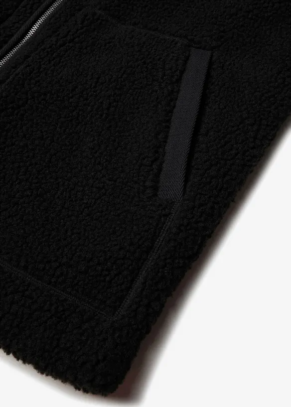Gevoerde teddy fleece jas, bonprix