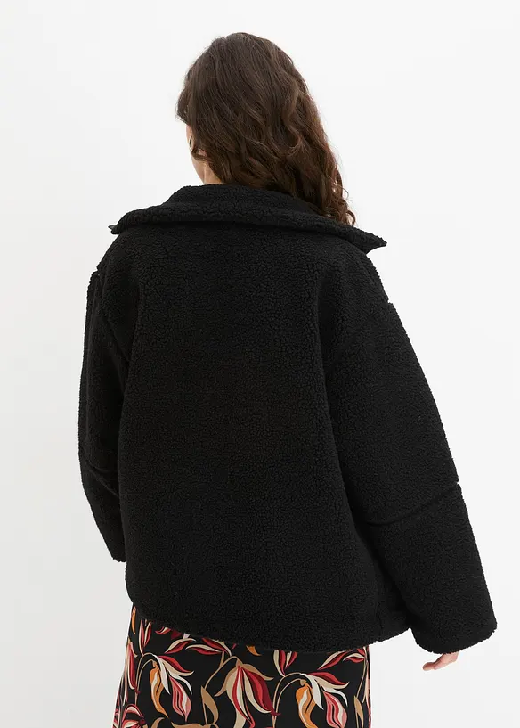 Gevoerde teddy fleece jas, bonprix