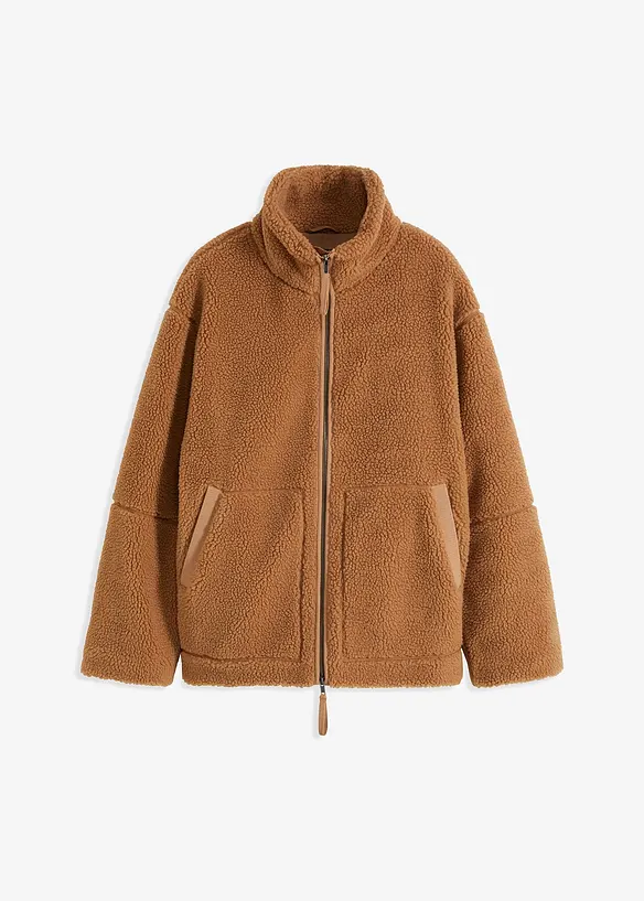 Gevoerde teddy fleece jas, bonprix
