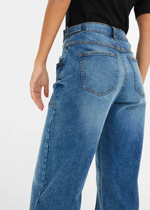 Wide leg jeans, mid waist, bonprix