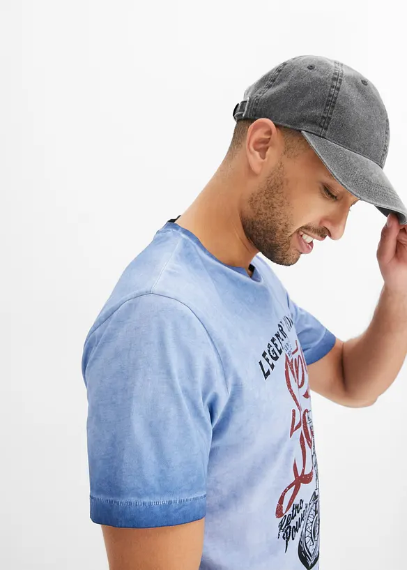 T-shirt van biologisch katoen in washed out look, bonprix