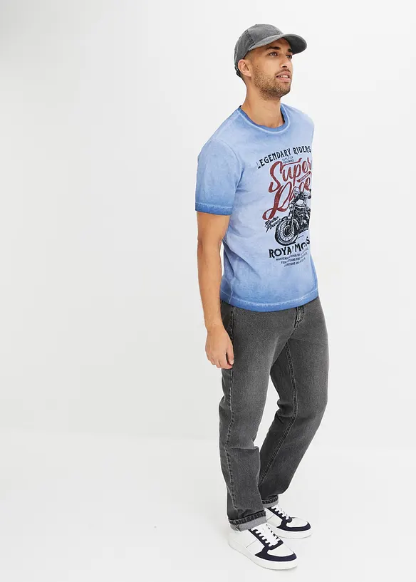 T-shirt van biologisch katoen in washed out look, bonprix