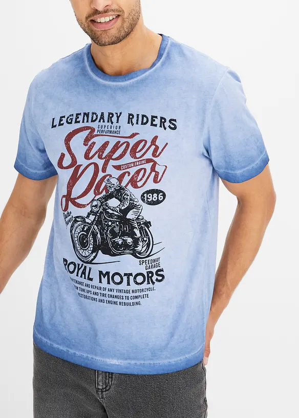 T-shirt van biologisch katoen in washed out look, bonprix