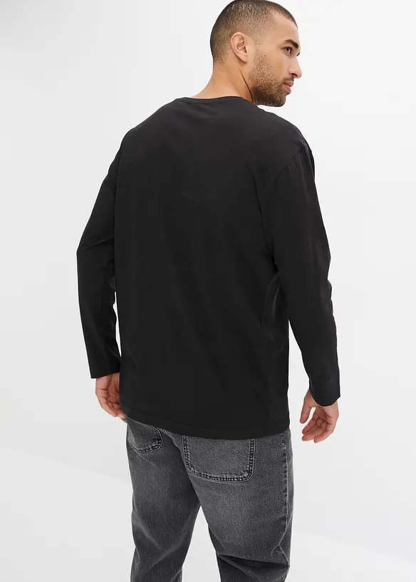 Longsleeve van biologisch katoen, loose fit, bonprix