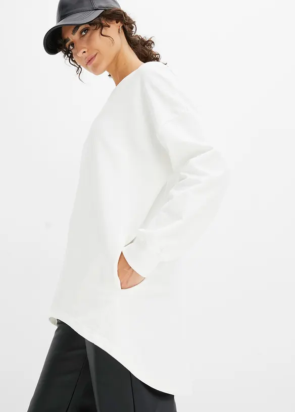 Oversized sweater van katoen, bonprix