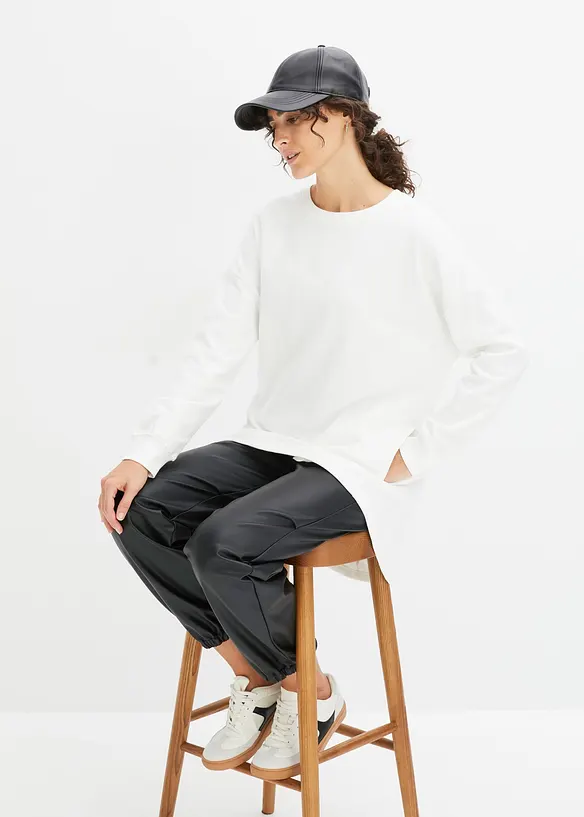 Oversized sweater van katoen, bonprix