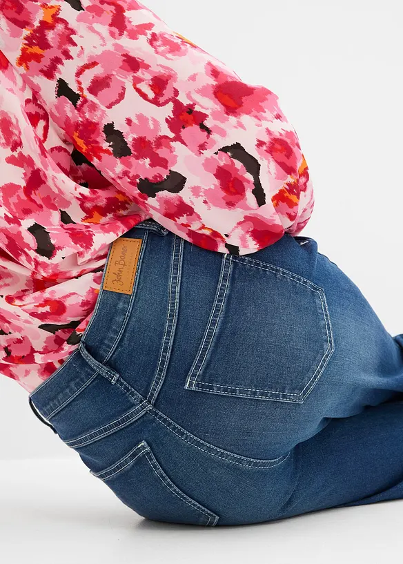 High waist instapjeans, straight (set van 2), bonprix