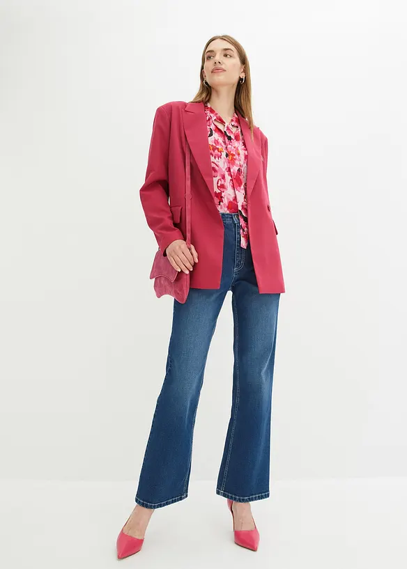 High waist instapjeans, straight (set van 2), bonprix
