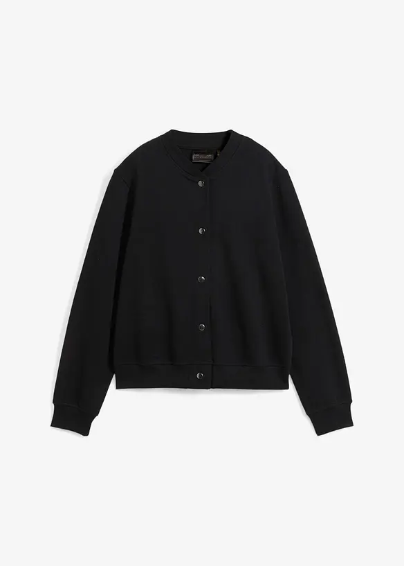 Sweat bomber met een knoopsluiting, bonprix