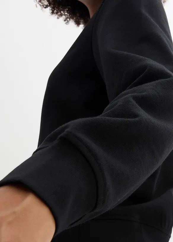 Sweat bomber met een knoopsluiting, bonprix