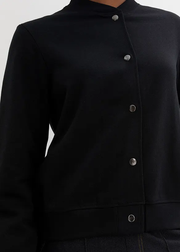 Sweat bomber met een knoopsluiting, bonprix