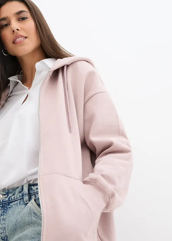 Oversized sweatvest met capuchon, bonprix
