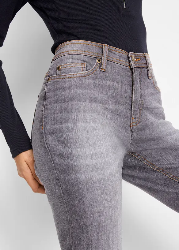 Comfort stretch mom jeans, mid waist, bonprix