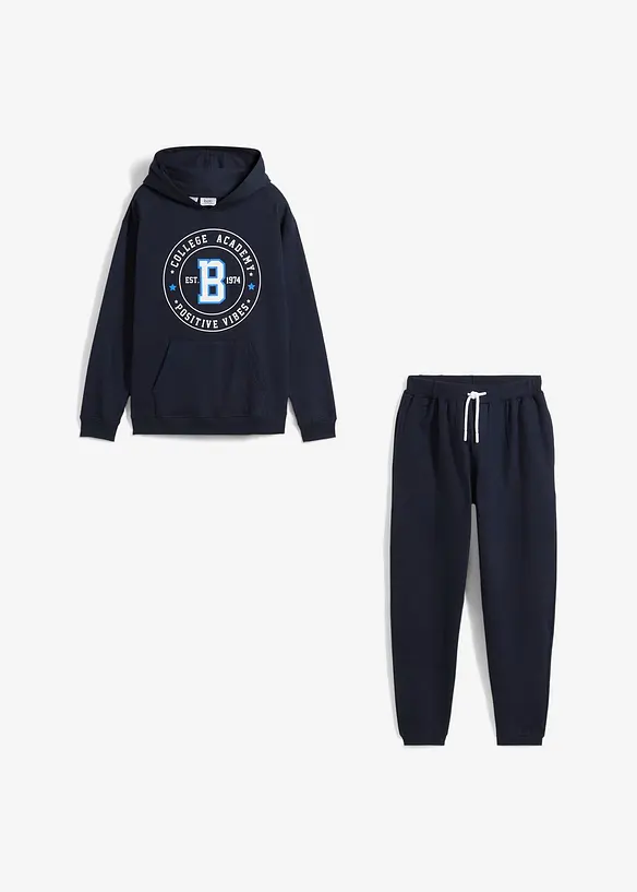 Kinder sweater en sweatpants van zahct katoen (2-dlg. set), bonprix
