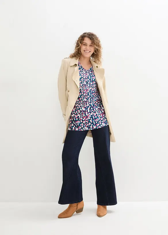 Jersey shirt in een linnen-viscosemix, bonprix