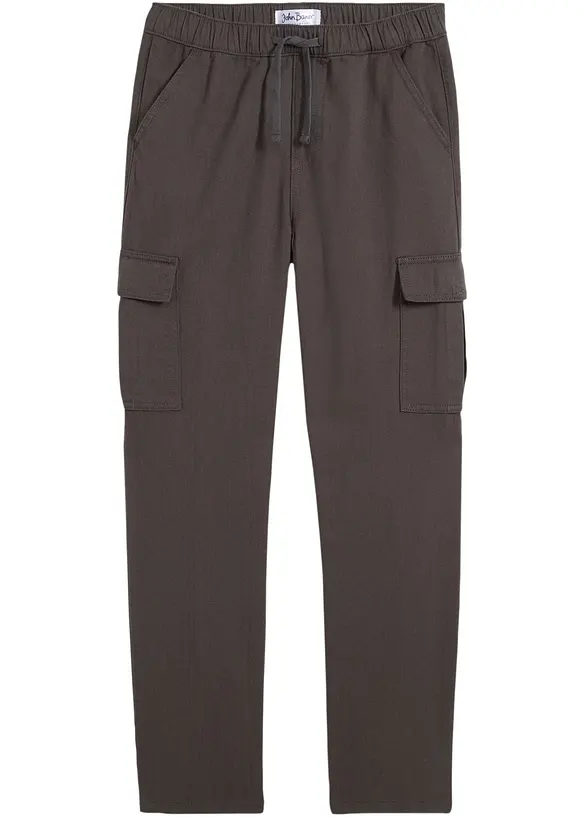 Loose fit cargo broek van katoen, straight, bonprix