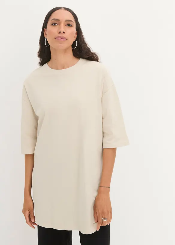 Oversized longshirt van biologisch katoen, bonprix