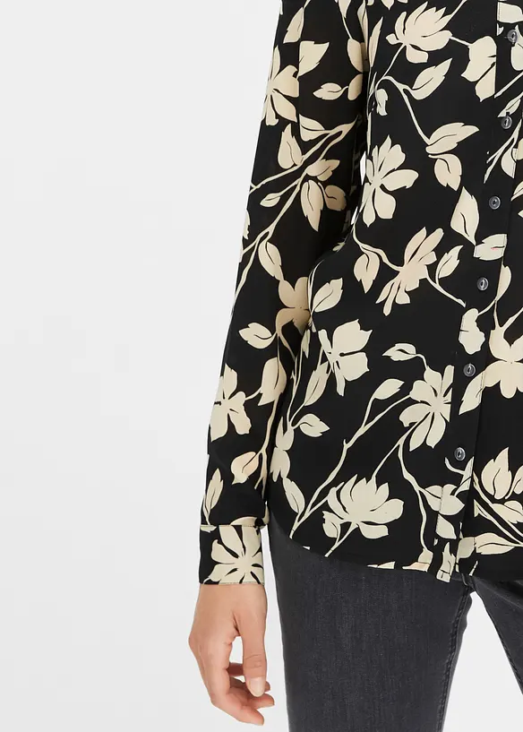 Gedessineerde blouse van chiffon, bonprix