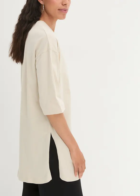 Oversized longshirt van biologisch katoen, bonprix