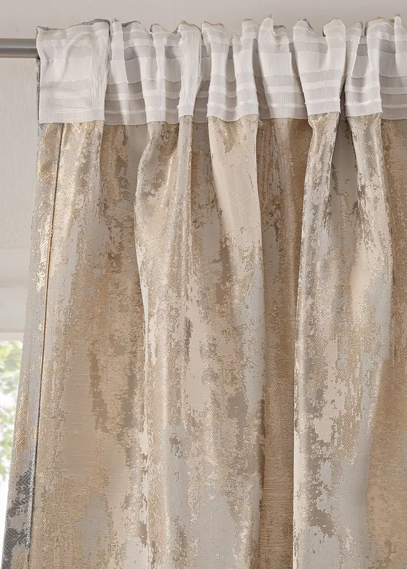 Jacquard gordijn met glans (1 stuk), bonprix