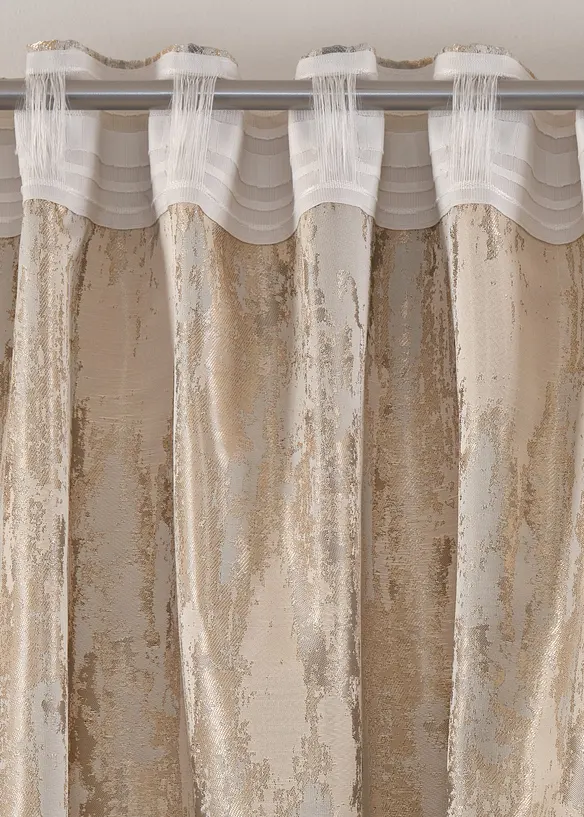 Jacquard gordijn met glans (1 stuk), bonprix