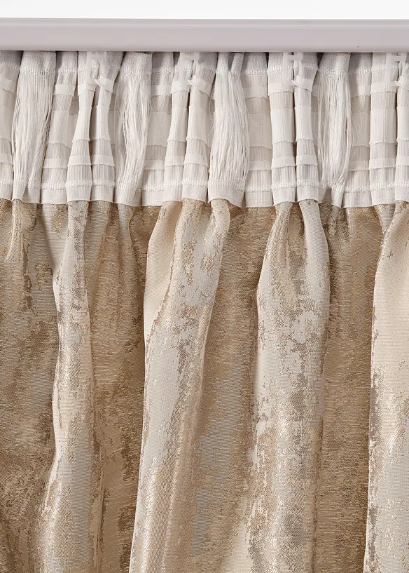 Jacquard gordijn met glans (1 stuk), bonprix