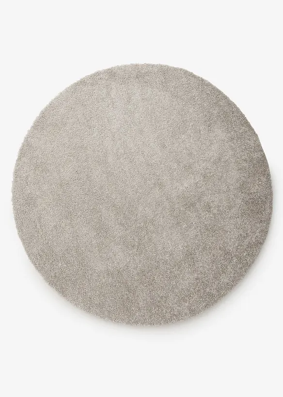 Rond, wasbaar vloerkleed met zachte pool, bonprix
