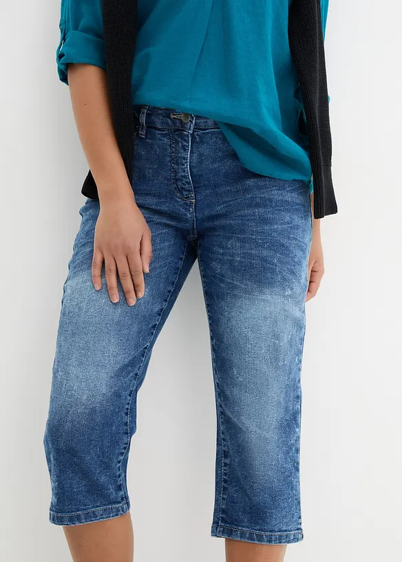 Mid waist stretch jeans, straight, bonprix