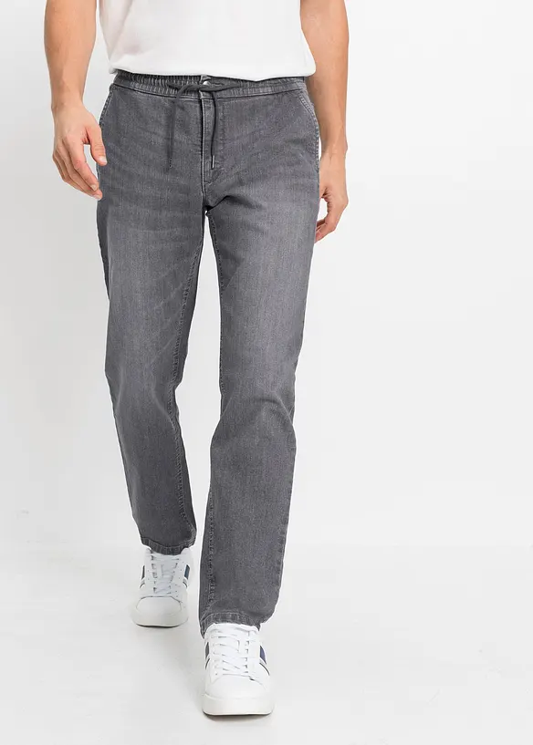 Regular fit stretch instapjeans, straight, bonprix