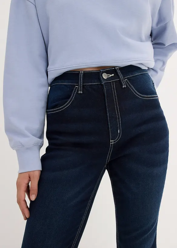 Flared stretch jeans met high waist, bonprix