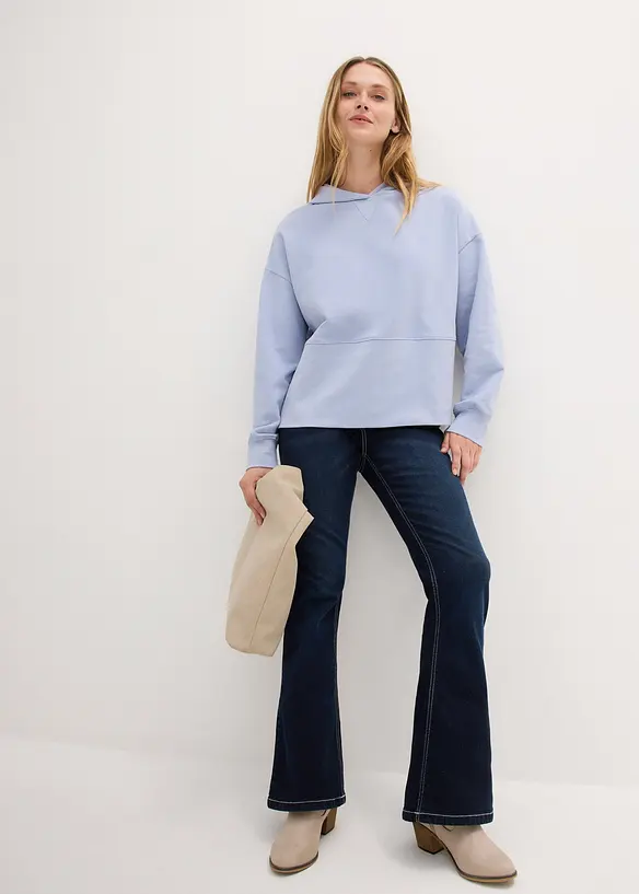 Flared stretch jeans met high waist, bonprix