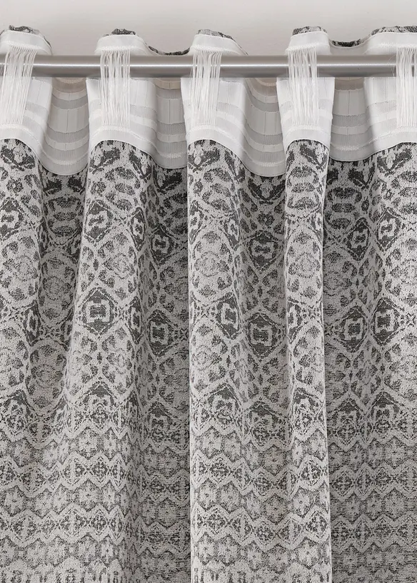 Jacquard gordijn met grafisch patroon, bonprix