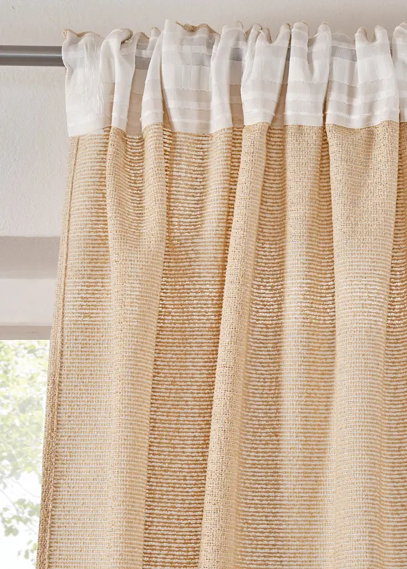 Jacquard gordijn met structuur (1 stuk), bonprix