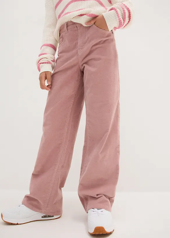 Corduroy broek, loose fit, bonprix