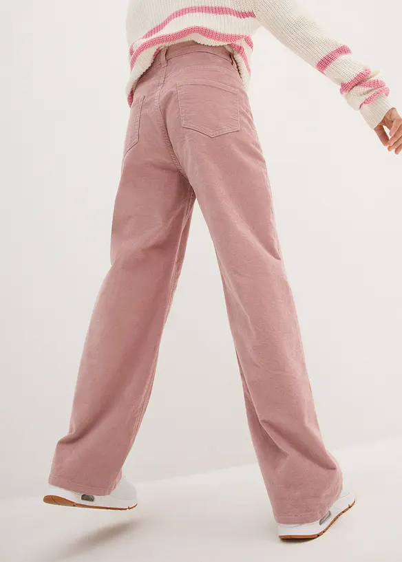 Corduroy broek, loose fit, bonprix