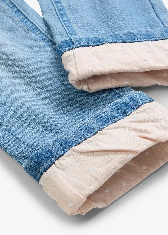 Meisjes thermojeans met jersey voering, slim fit, bonprix