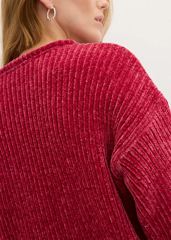 Oversized trui van zachte chenille, bonprix