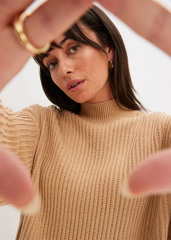Oversized trui van puur katoen, bonprix