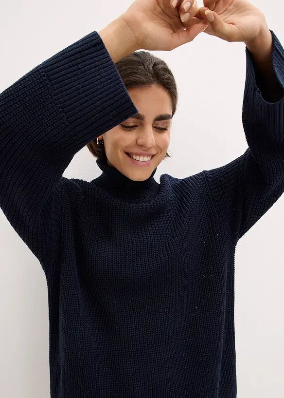 Oversized coltrui in een katoenmix, bonprix