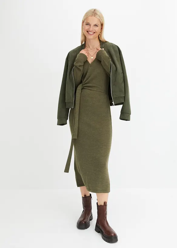 Gebreide midi jurk, bonprix